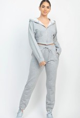 HUSH ADDISON corest waist crop hoodie