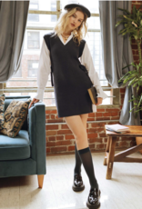 HUSH DANA sweater vest dress with built in blouse