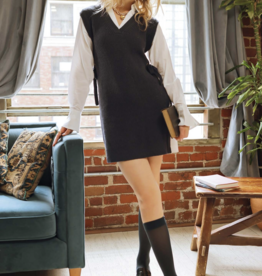 HUSH DANA sweater vest dress with built in blouse