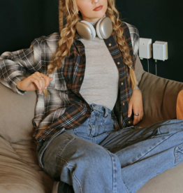 HUSH DARCY patchwork button up flannel
