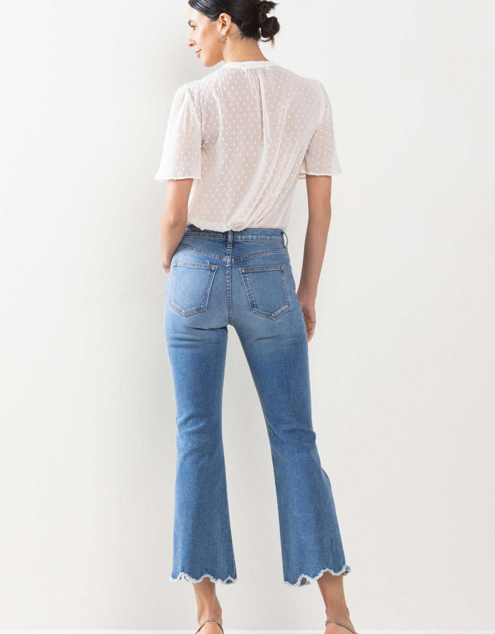 HUSH ELLIE high rise kick flare jeans