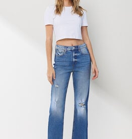 HUSH ELIANA high rise jeans w/ side stripe