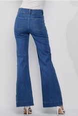 HUSH EVA high rise flare stretch denim