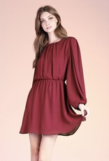 HUSH ELINA crinkle fabric L/S dress