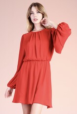 HUSH ELINA crinkle fabric L/S dress