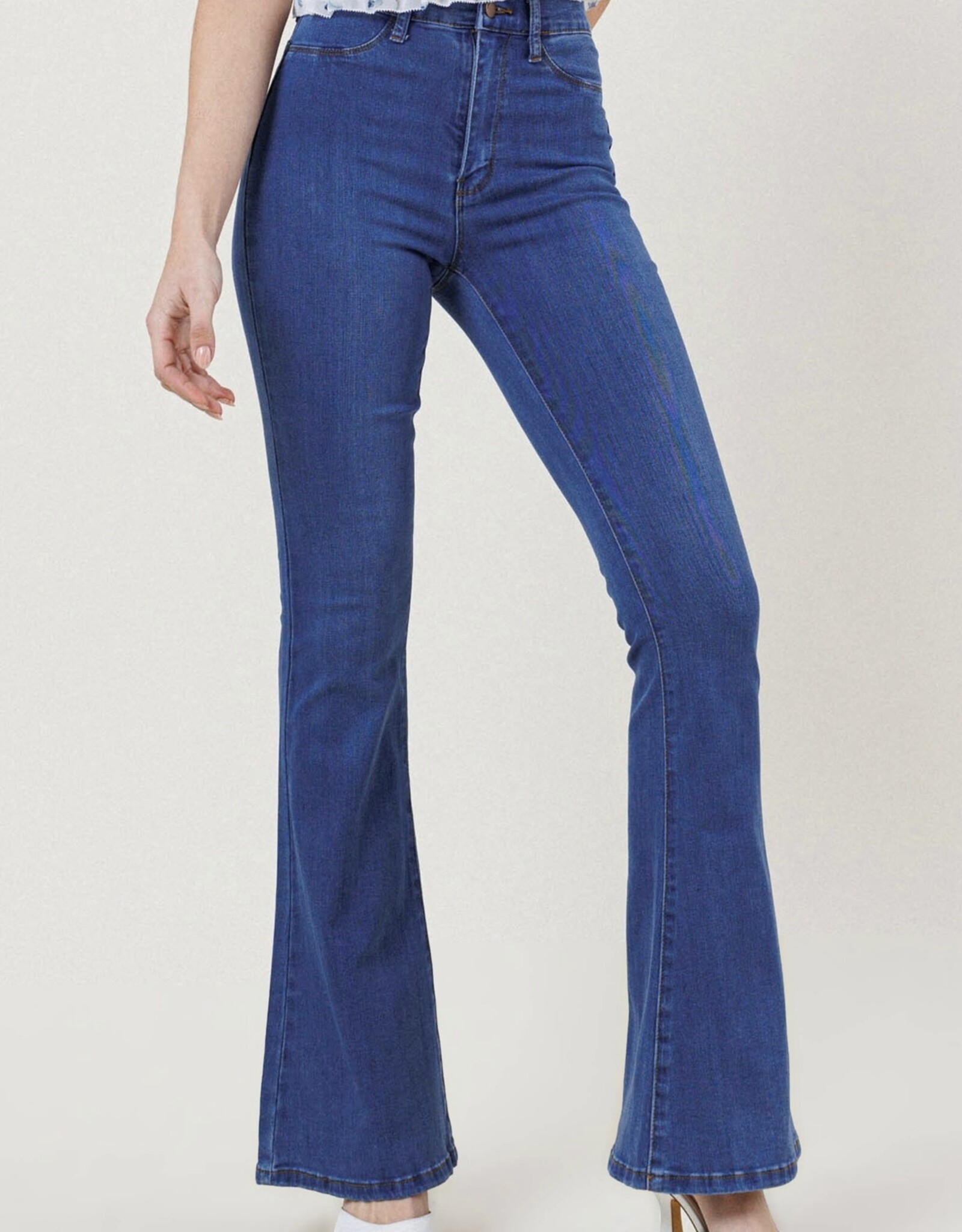 EVELYN high waisted flare denim - HUSH