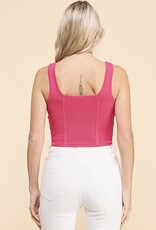 HUSH ELIZA knit corset tank top