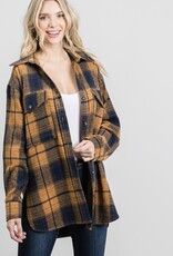 HUSH EMMY soft plaid shacket