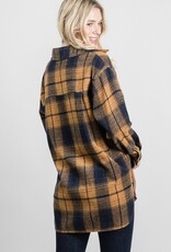 HUSH EMMY soft plaid shacket