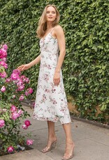 HUSH EZRA midi length floral print dress