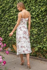 HUSH EZRA midi length floral print dress