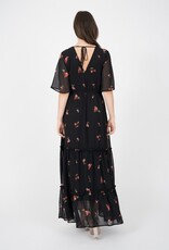 HUSH ELLEN dolman sleeve printed maxi dress