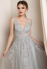 HUSH FALYNN lace embroidered tulle gown