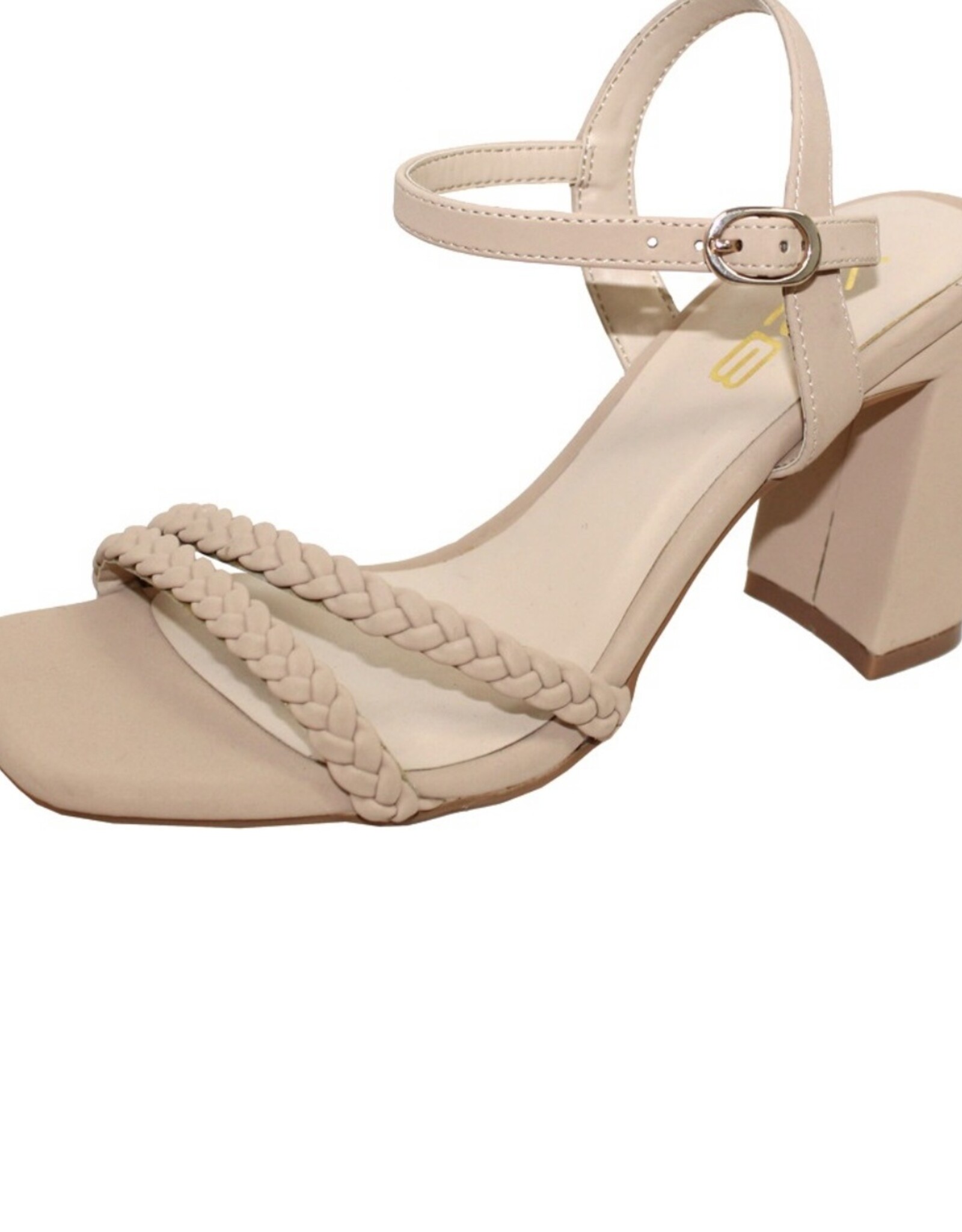 HUSH ROXY braided strap block heel