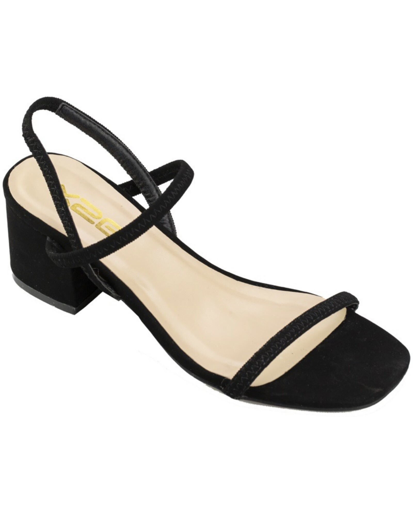 HUSH DINDY stretchy strap block heels