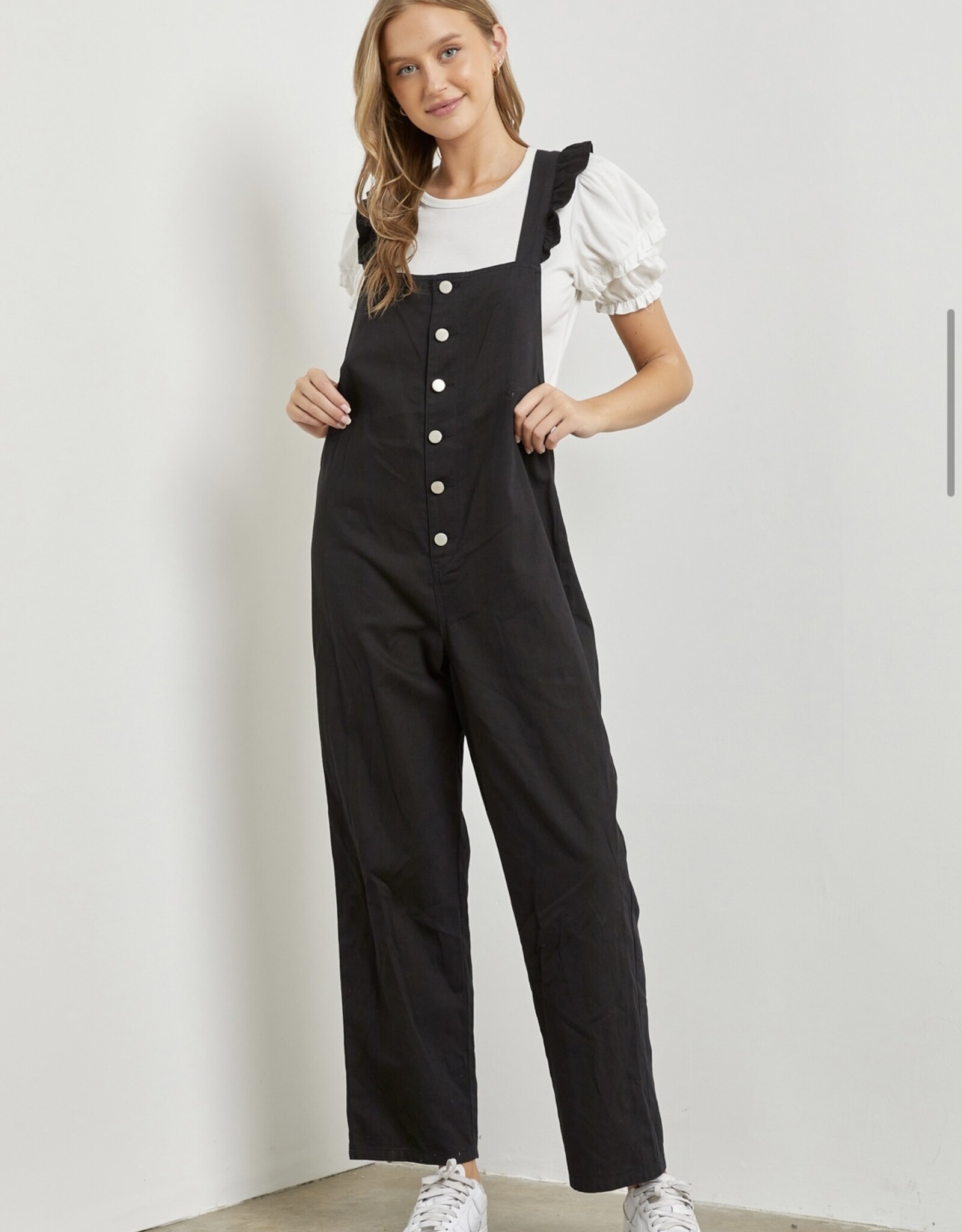 HUSH FELIX ruffle strap overalls