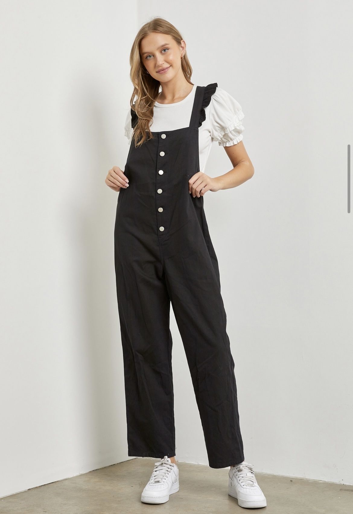 FELIX ruffle strap overalls - HUSH