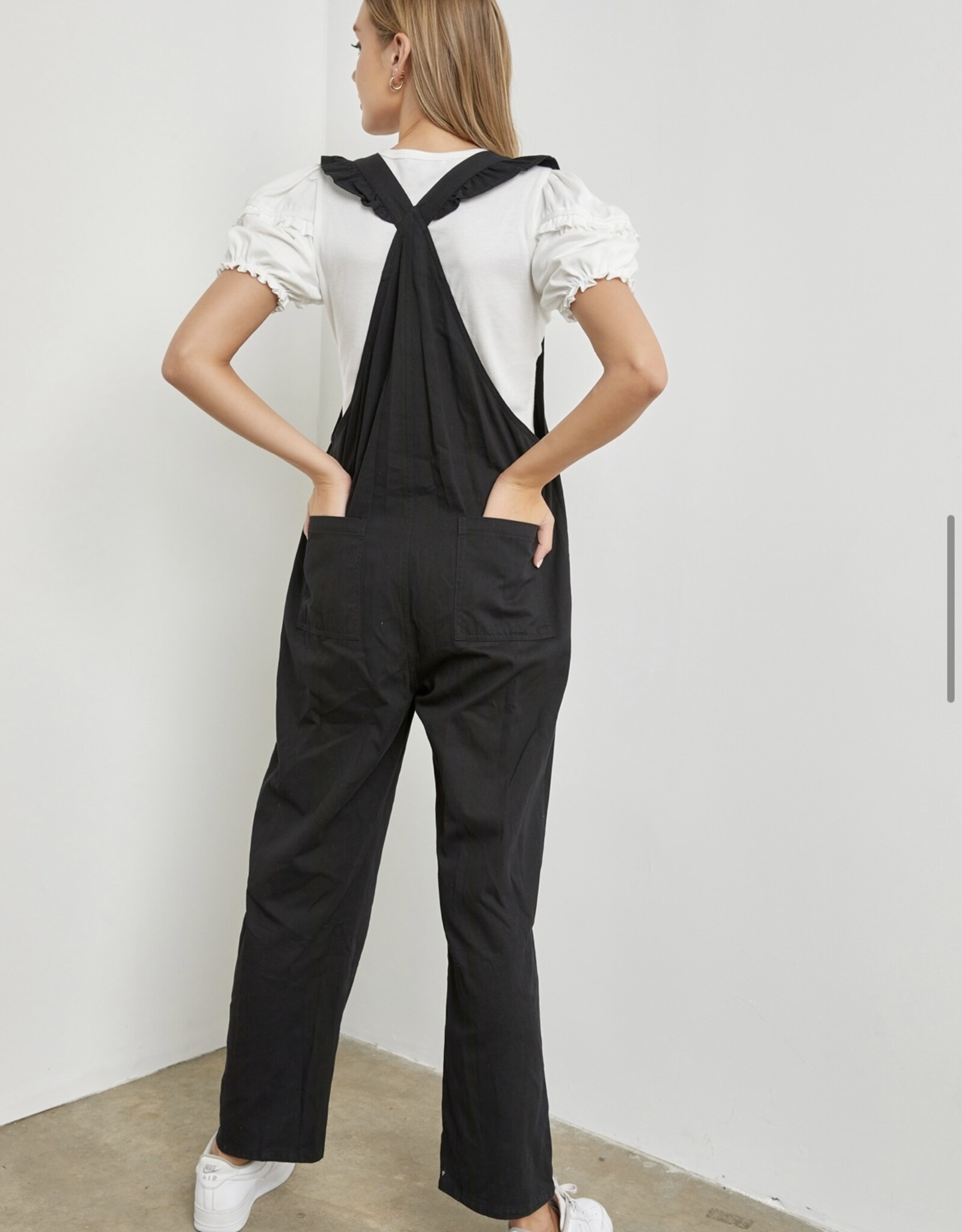 HUSH FELIX ruffle strap overalls