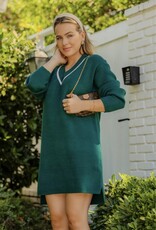 HUSH GIANA V neck sweater tennis dress