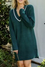 HUSH GIANA V neck sweater tennis dress