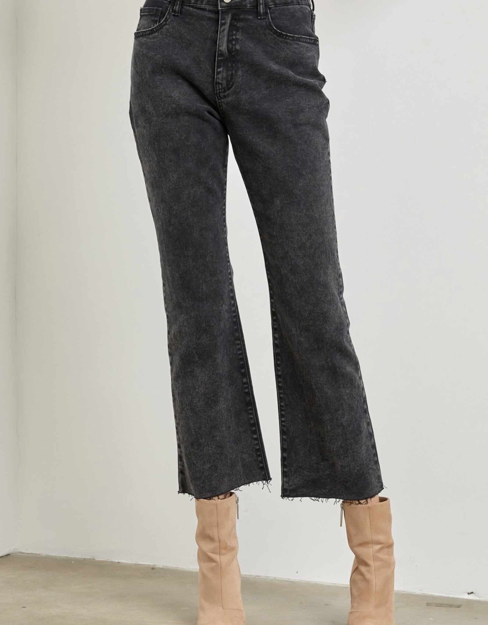 HUSH GINNY stonewash flared jeans