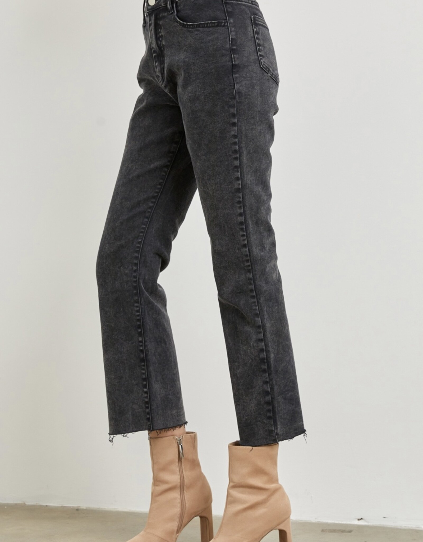 HUSH GINNY stonewash flared jeans