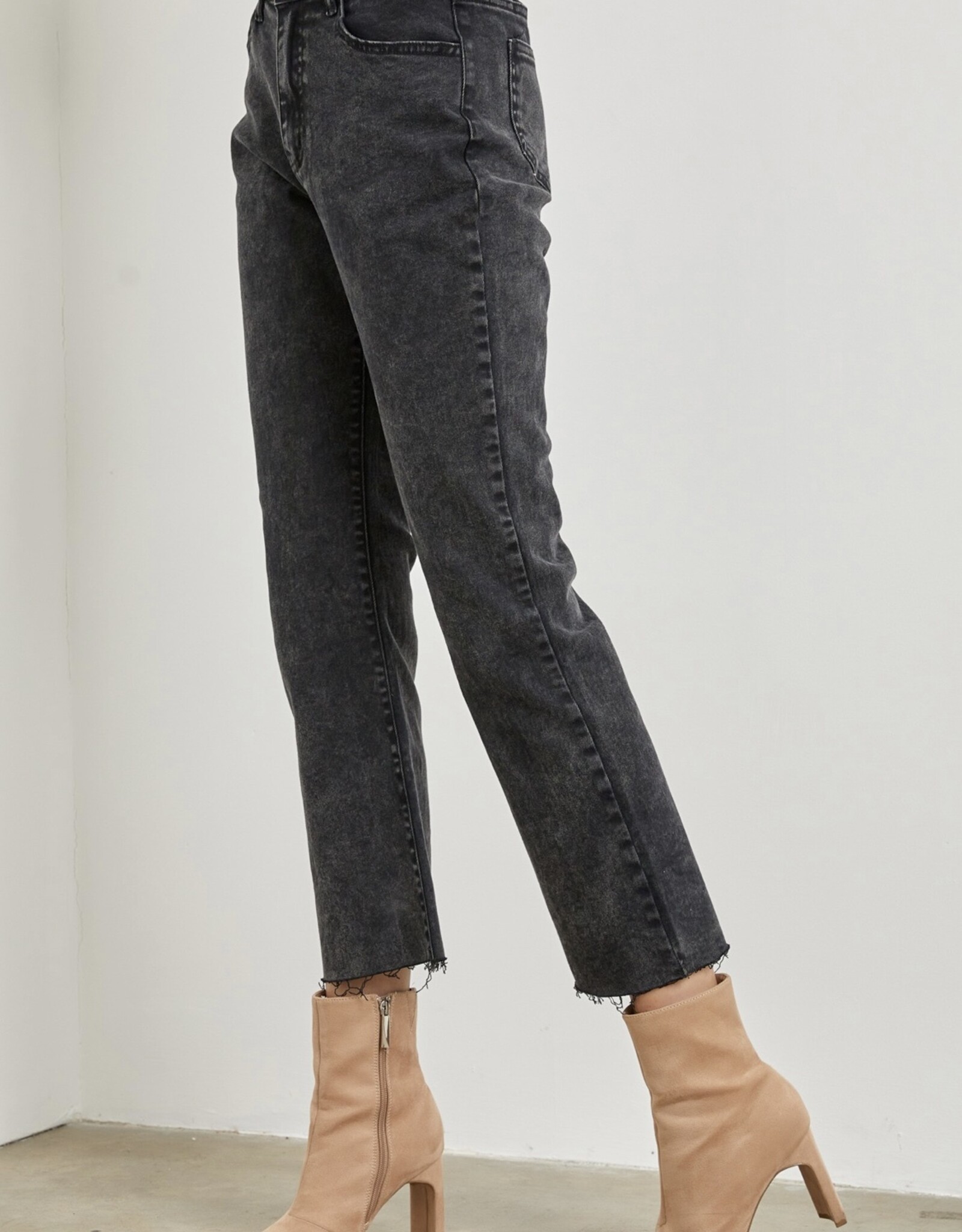 HUSH GINNY stonewash flared jeans