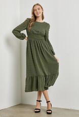 HUSH GERTRUDE pom pom midi dress