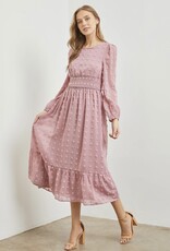 HUSH GERTRUDE pom pom midi dress