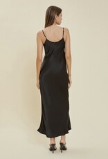 HUSH HARPER cowl neck maxi satin slip dress