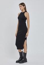 HUSH HELENA ribbed mock neck dress