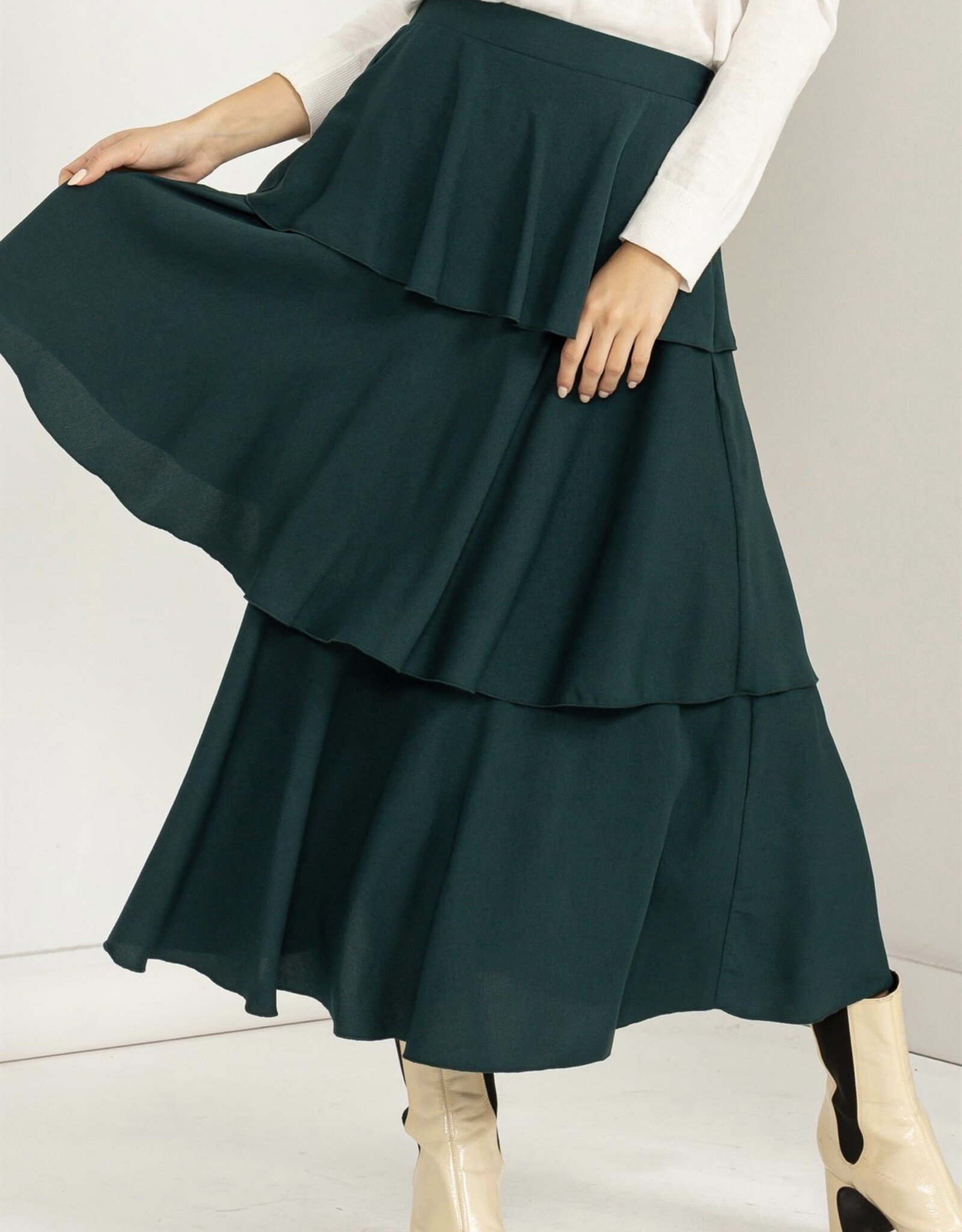 HENSLEY tiered midi skirt - HUSH