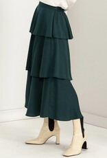 HUSH HENSLEY tiered midi skirt