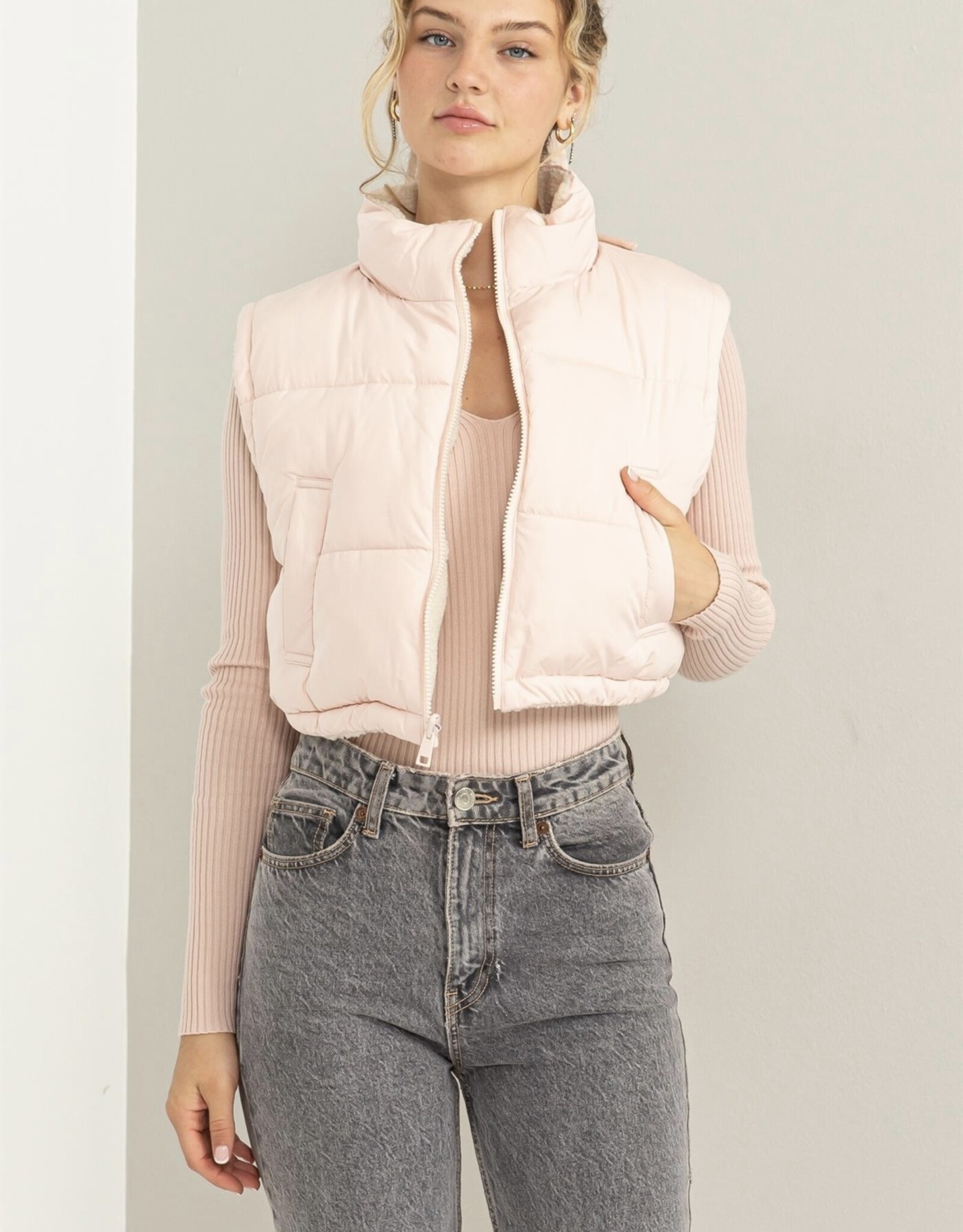 Reversible Crop Padded Vest