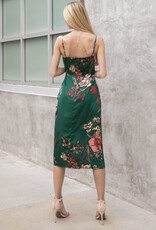 HUSH LESLY midi length satin dress