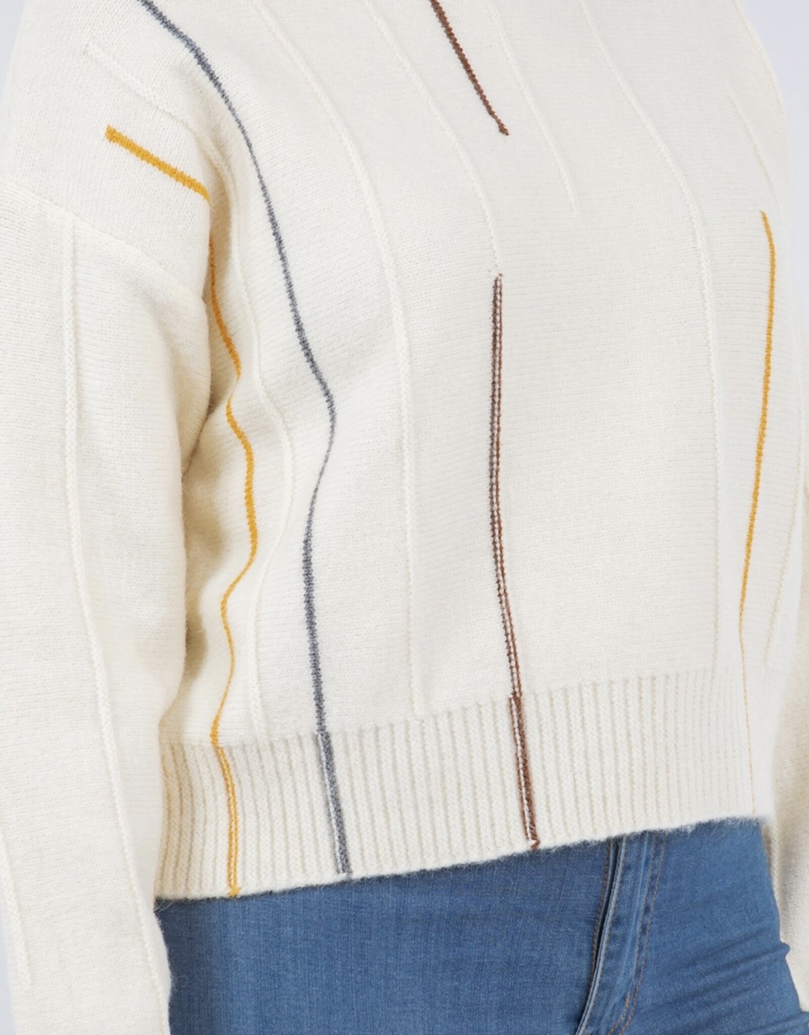 HUSH JOSEPHINE colour line knit sweater