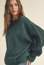 HUSH JULIANA cable knit sleeve sweater