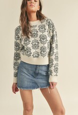 HUSH JOURNEY flower print knit sweater