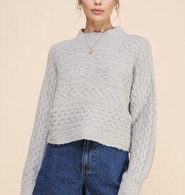 HUSH JULIANNA soft cable knit sweater