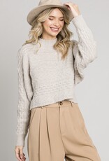 HUSH JULIANNA soft cable knit sweater