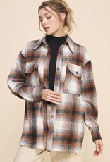 HUSH JESSICA soft plaid shacket