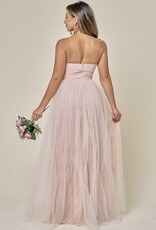 HUSH KARTER strapless tulle embroidred gown