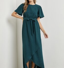 HUSH LILIANA textured midi tincel dress