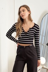 【HI FI FNK】Vu Striped Henley Top Vu Striped Henley Top (2color) - HIFIFNK | 60% - Asian