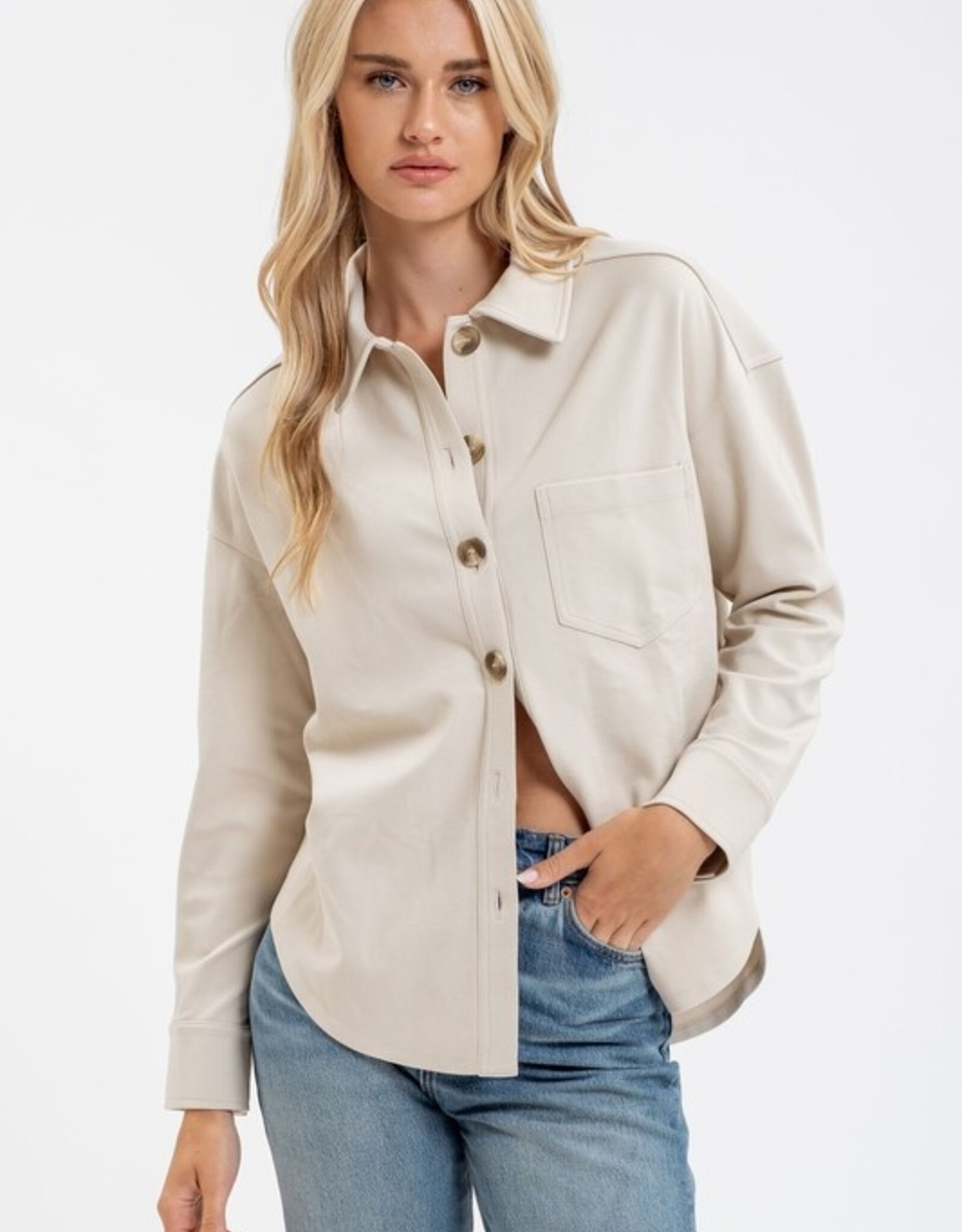 HUSH OAKLAND collared L/S shacket