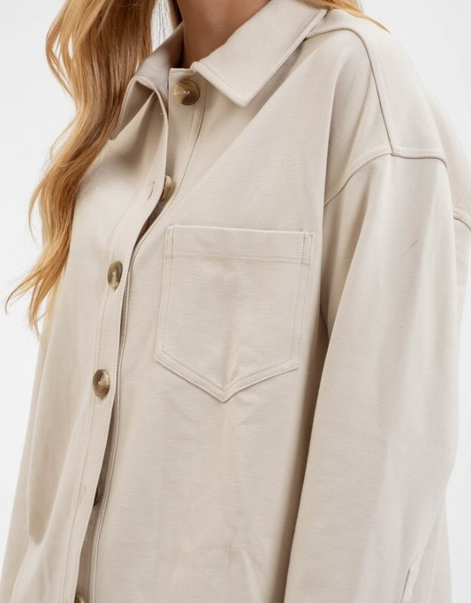 HUSH OAKLAND collared L/S shacket