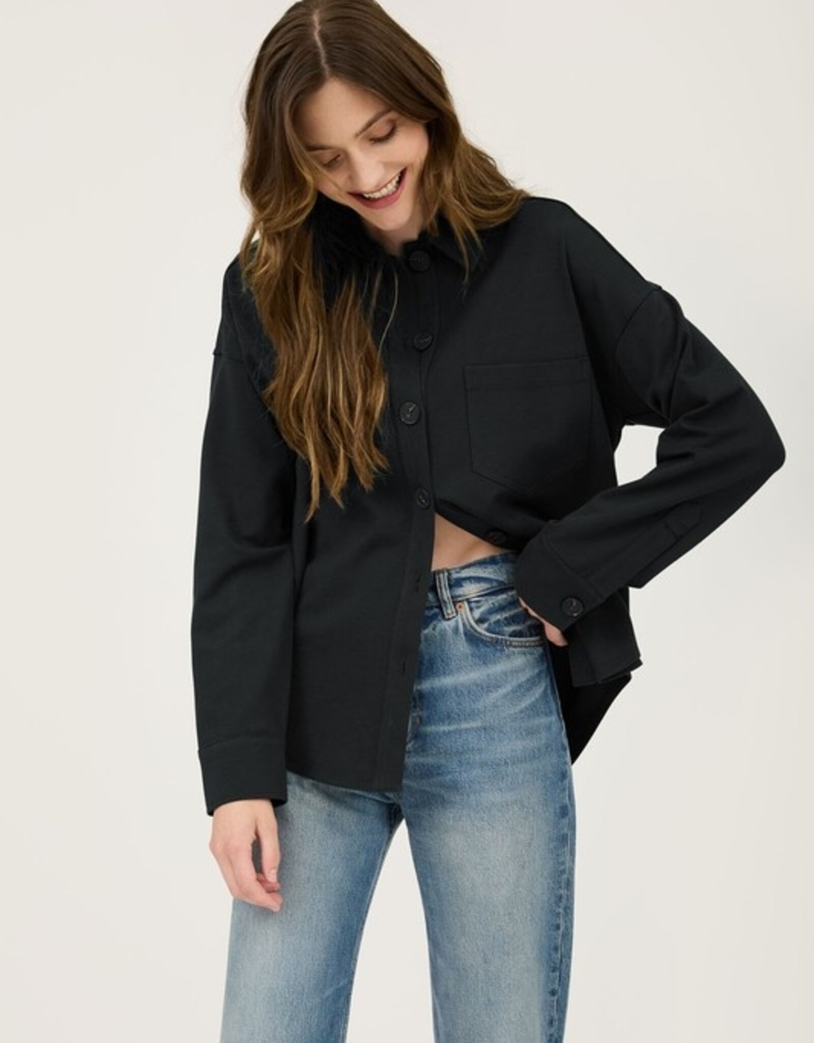 HUSH OAKLAND collared L/S shacket
