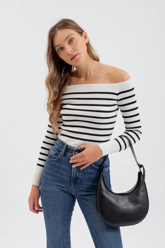 Hush off shoulder knitted top hotsell