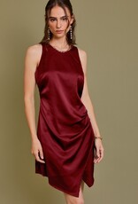 HUSH PRISHA satin asymmetrical hem dress