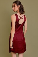 HUSH PRISHA satin asymmetrical hem dress